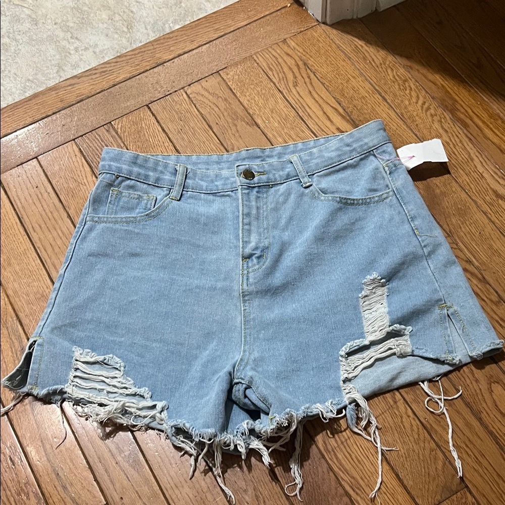 Distressed Denim Women Shorts